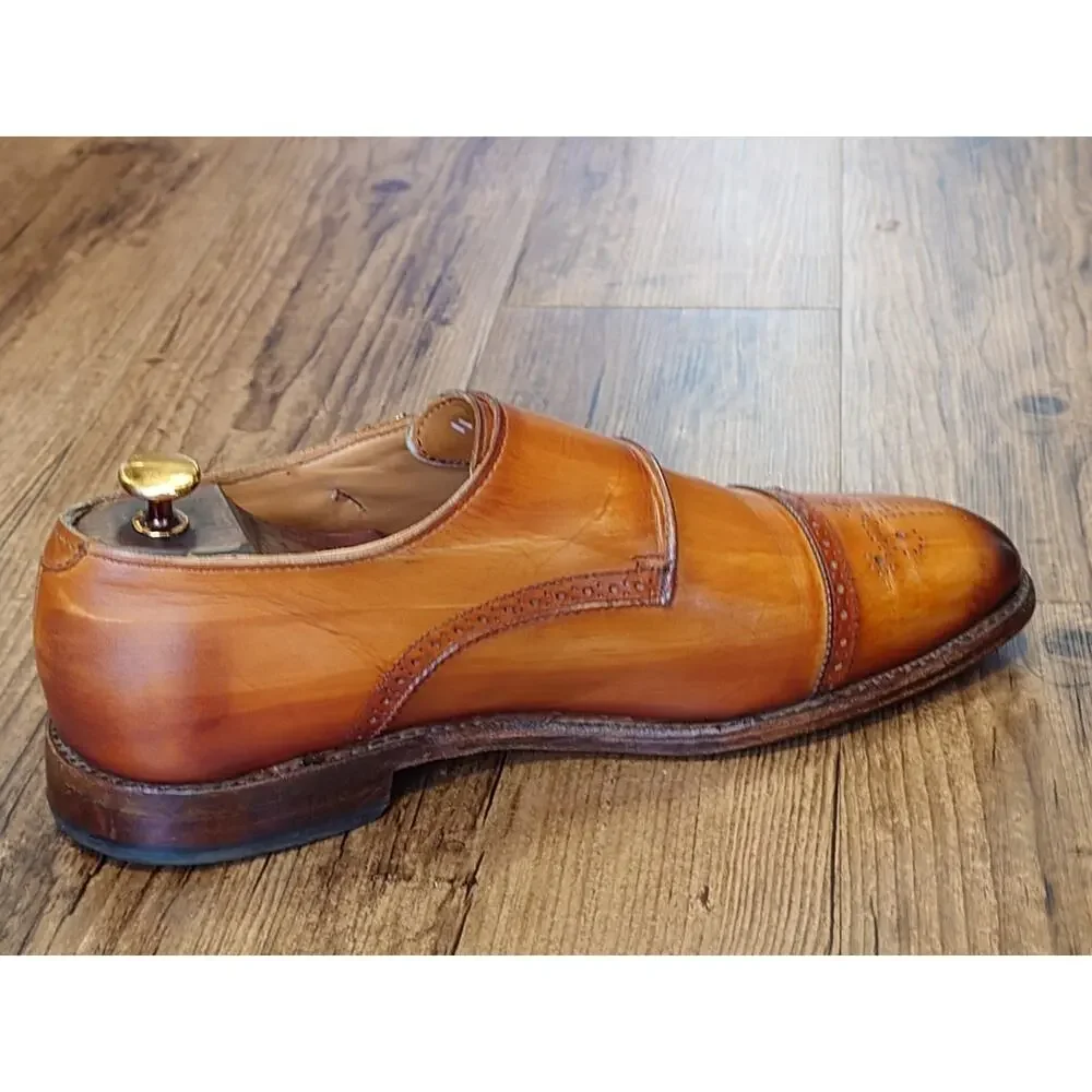 Allen Edmonds St. John's Double Monk Strap Leather Oxfords Dress Shoes Size 11E
